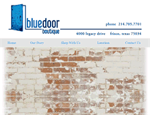 Tablet Screenshot of bluedoorboutiqueonline.com